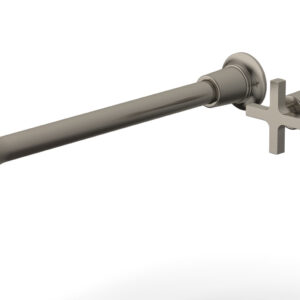 Phylrich HEX MODERN 14″ Single Handle Wall Lavatory Set – Cross Handle 501-17-14 – Pewter