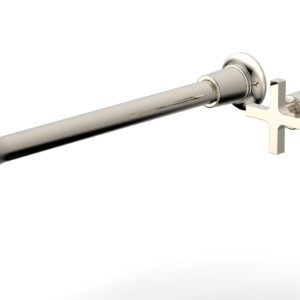 Phylrich HEX MODERN 14″ Single Handle Wall Lavatory Set – Cross Handle 501-17-14 – Polished Nickel