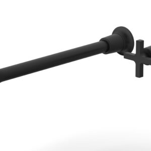 Phylrich HEX MODERN 14″ Single Handle Wall Lavatory Set – Cross Handle 501-17-14 – Matte Black