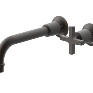 Phylrich HEX MODERN Single Handle Wall Lavatory Set – Cross Handle 501-17 – Oil Rubbed Bronze