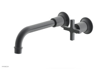 Phylrich HEX MODERN Single Handle Wall Lavatory Set - Cross Handle 501-17 - Gun Metal