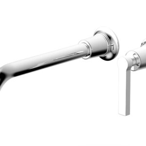 Phylrich HEX MODERN 10″ Single Handle Wall Lavatory Set – Lever Handle 501-18-10 – Polished Chrome