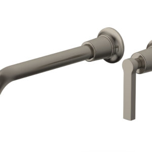 Phylrich HEX MODERN 10″ Single Handle Wall Lavatory Set – Lever Handle 501-18-10 – Pewter