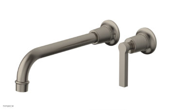 Phylrich HEX MODERN 10" Single Handle Wall Lavatory Set - Lever Handle 501-18-10 - Pewter