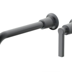 Phylrich HEX MODERN 10″ Single Handle Wall Lavatory Set – Lever Handle 501-18-10 – Gun Metal
