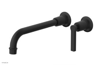 Phylrich HEX MODERN 10" Single Handle Wall Lavatory Set - Lever Handle 501-18-10 - Matte Black