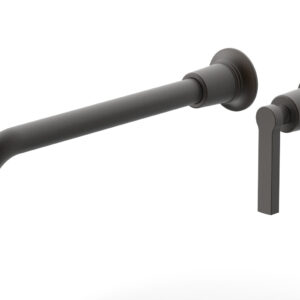 Phylrich HEX MODERN 12″ Single Handle Wall Lavatory Set – Lever Handle 501-18-12 – Oil Rubbed Bronze