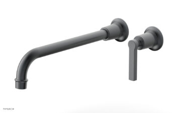 Phylrich HEX MODERN 12" Single Handle Wall Lavatory Set - Lever Handle 501-18-12 - Gun Metal