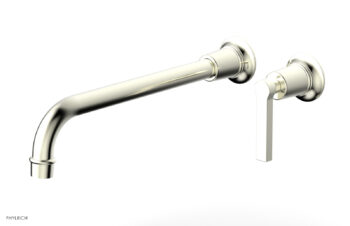 Phylrich HEX MODERN 12" Single Handle Wall Lavatory Set - Lever Handle 501-18-12 - Satin Nickel
