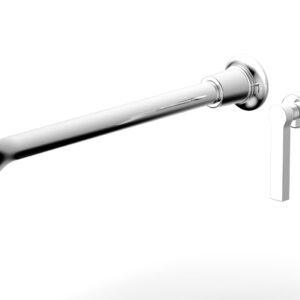 Phylrich HEX MODERN 14″ Single Handle Wall Lavatory Set – Lever Handle 501-18-14 – Polished Chrome