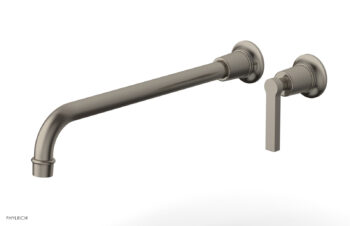 Phylrich HEX MODERN 14" Single Handle Wall Lavatory Set - Lever Handle 501-18-14 - Pewter
