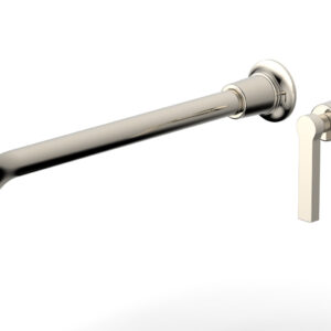 Phylrich HEX MODERN 14″ Single Handle Wall Lavatory Set – Lever Handle 501-18-14 – Polished Nickel