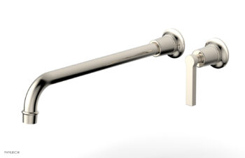 Phylrich HEX MODERN 14" Single Handle Wall Lavatory Set - Lever Handle 501-18-14 - Polished Nickel