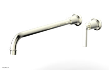 Phylrich HEX MODERN 14" Single Handle Wall Lavatory Set - Lever Handle 501-18-14 - Satin Nickel