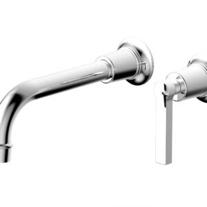 Phylrich HEX MODERN Single Handle Wall Lavatory Set – Lever Handle 501-18 – Polished Chrome