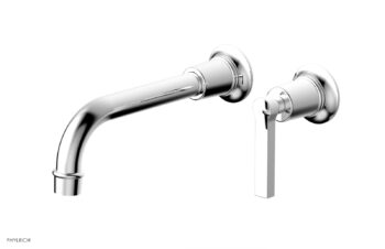 Phylrich HEX MODERN Single Handle Wall Lavatory Set - Lever Handle 501-18 - Polished Chrome