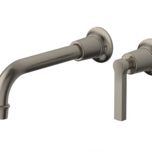 Phylrich HEX MODERN Single Handle Wall Lavatory Set – Lever Handle 501-18 – Pewter