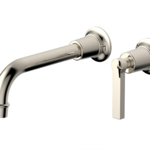 Phylrich HEX MODERN Single Handle Wall Lavatory Set – Lever Handle 501-18 – Polished Nickel