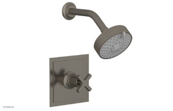Phylrich HEX MODERN Pressure Balance Shower Set - Cross Handle 501-21 - Pewter