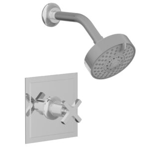 Phylrich HEX MODERN Pressure Balance Shower Set – Cross Handle 501-21 – Polished Chrome