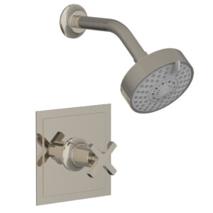 Phylrich HEX MODERN Pressure Balance Shower Set – Cross Handle 501-21 – Polished Nickel