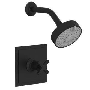 Phylrich HEX MODERN Pressure Balance Shower Set – Cross Handle 501-21 – Matte Black