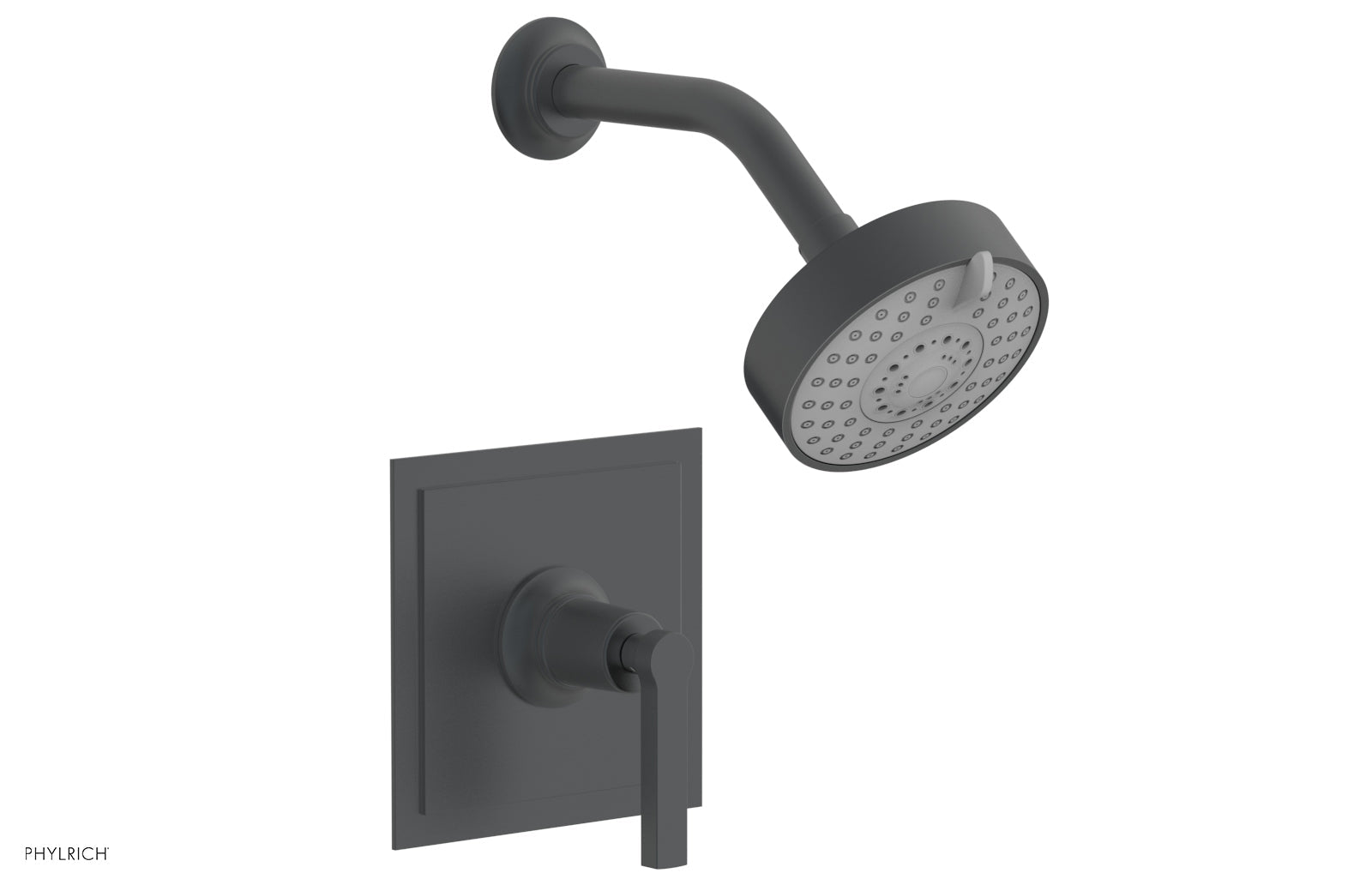 Phylrich HEX MODERN Pressure Balance Shower Set - Lever Handle 501-22 - Gun Metal