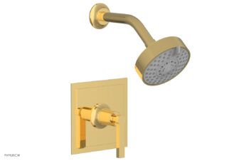 Phylrich HEX MODERN Pressure Balance Shower Set - Lever Handle 501-22 - Polished Gold