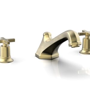 Phylrich HEX MODERN Deck Tub Set – Cross Handles 501-40 – Burnished Gold