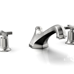 Phylrich HEX MODERN Deck Tub Set – Cross Handles 501-40 – Satin Chrome