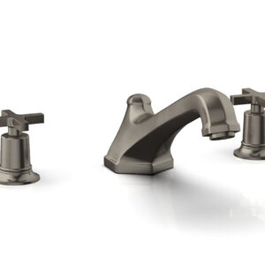 Phylrich HEX MODERN Deck Tub Set – Cross Handles 501-40 – Pewter