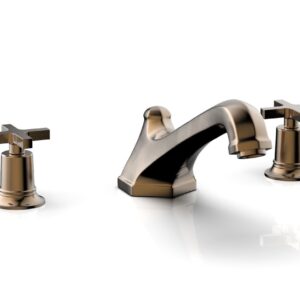 Phylrich HEX MODERN Deck Tub Set – Cross Handles 501-40 – Old English Brass