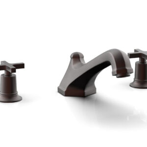 Phylrich HEX MODERN Deck Tub Set – Cross Handles 501-40 – Weathered Copper