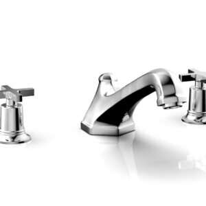Phylrich HEX MODERN Deck Tub Set – Cross Handles 501-40 – Polished Chrome