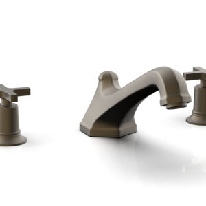Phylrich HEX MODERN Deck Tub Set – Cross Handles 501-40 – Architectural Bronze