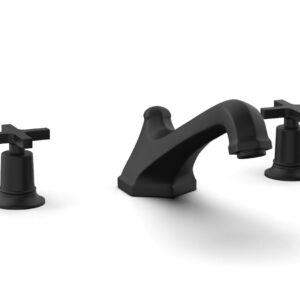 Phylrich HEX MODERN Deck Tub Set – Cross Handles 501-40 – Matte Black
