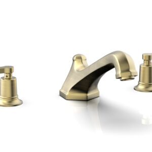 Phylrich HEX MODERN Deck Tub Set – Lever Handles 501-41 – Burnished Gold