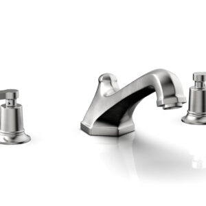 Phylrich HEX MODERN Deck Tub Set – Lever Handles 501-41 – Satin Chrome