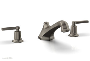 Phylrich HEX MODERN Deck Tub Set - Lever Handles 501-41 - Pewter