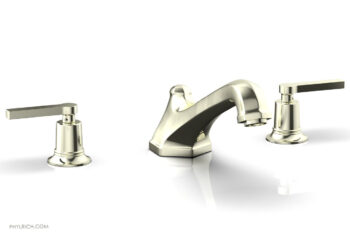 Phylrich HEX MODERN Deck Tub Set - Lever Handles 501-41 - Burnished Nickel