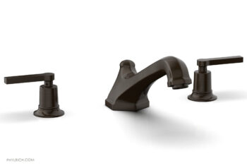 Phylrich HEX MODERN Deck Tub Set - Lever Handles 501-41 - Antique Bronze