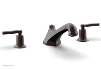 Phylrich HEX MODERN Deck Tub Set - Lever Handles 501-41 - Weathered Copper