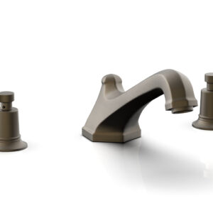 Phylrich HEX MODERN Deck Tub Set – Lever Handles 501-41 – Architectural Bronze