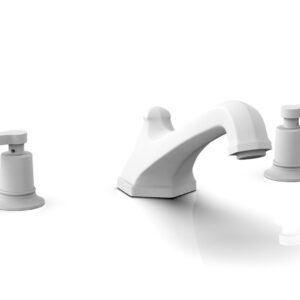 Phylrich HEX MODERN Deck Tub Set – Lever Handles 501-41 – Satin White