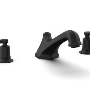 Phylrich HEX MODERN Deck Tub Set – Lever Handles 501-41 – Matte Black