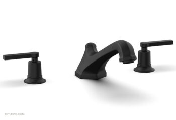 Phylrich HEX MODERN Deck Tub Set - Lever Handles 501-41 - Matte Black