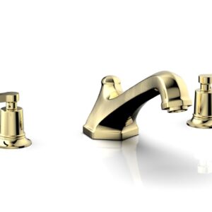 Phylrich HEX MODERN Deck Tub Set – Lever Handles 501-41 – Polished Brass