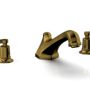 Phylrich HEX MODERN Deck Tub Set – Lever Handles 501-41 – French Brass
