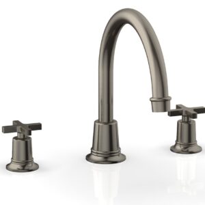 Phylrich HEX MODERN Deck Tub Set – Cross Handles 501-42 – Pewter