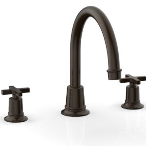 Phylrich HEX MODERN Deck Tub Set – Cross Handles 501-42 – Antique Bronze